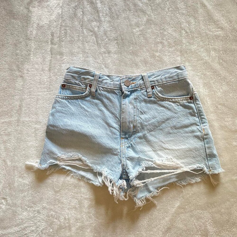 Urban Outfitters BDG Distressed Light Blue Shorts